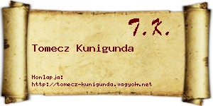 Tomecz Kunigunda névjegykártya
